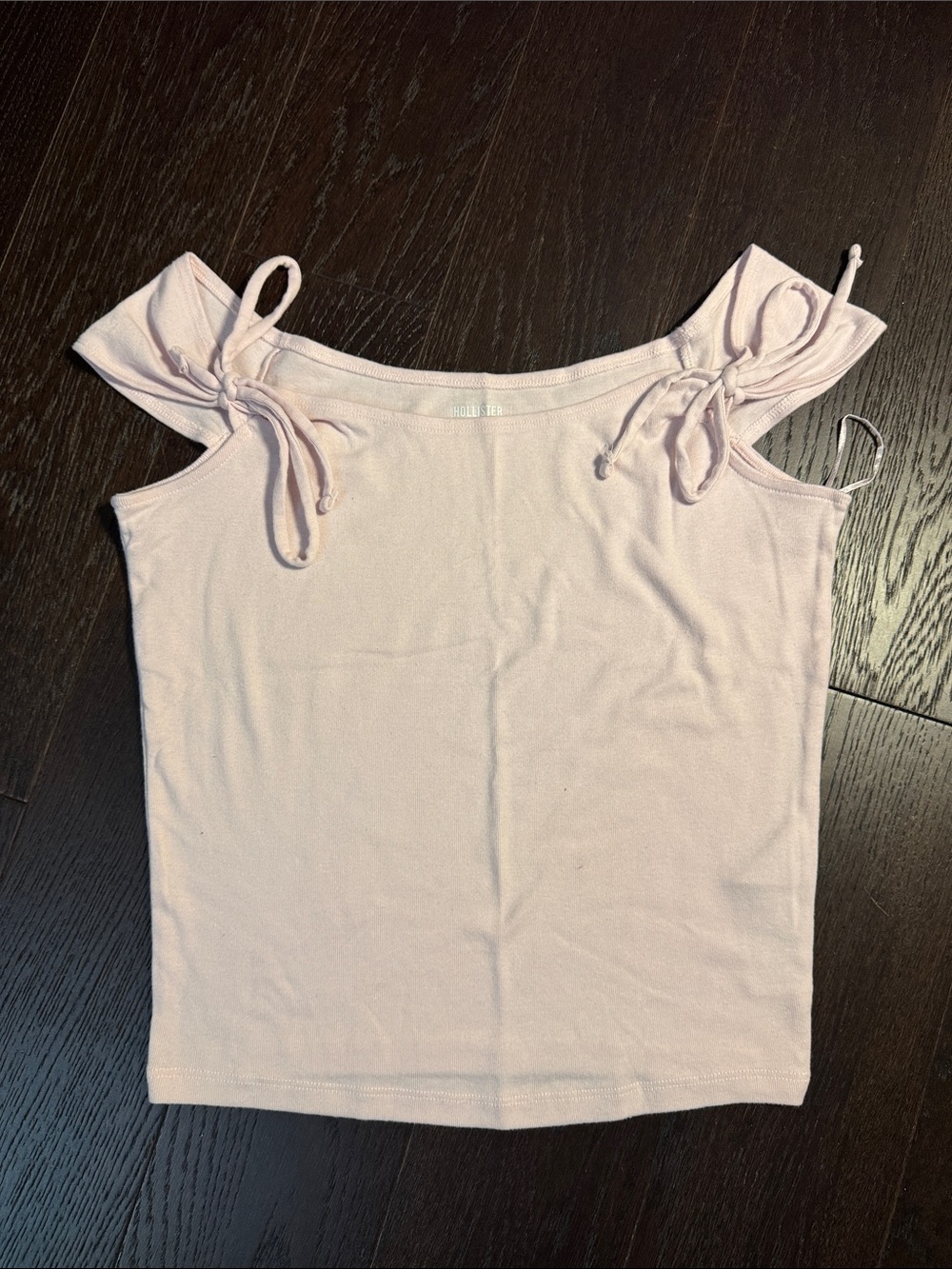 Hollister Light Pink Off-Shoulder Tie-Strap Tank